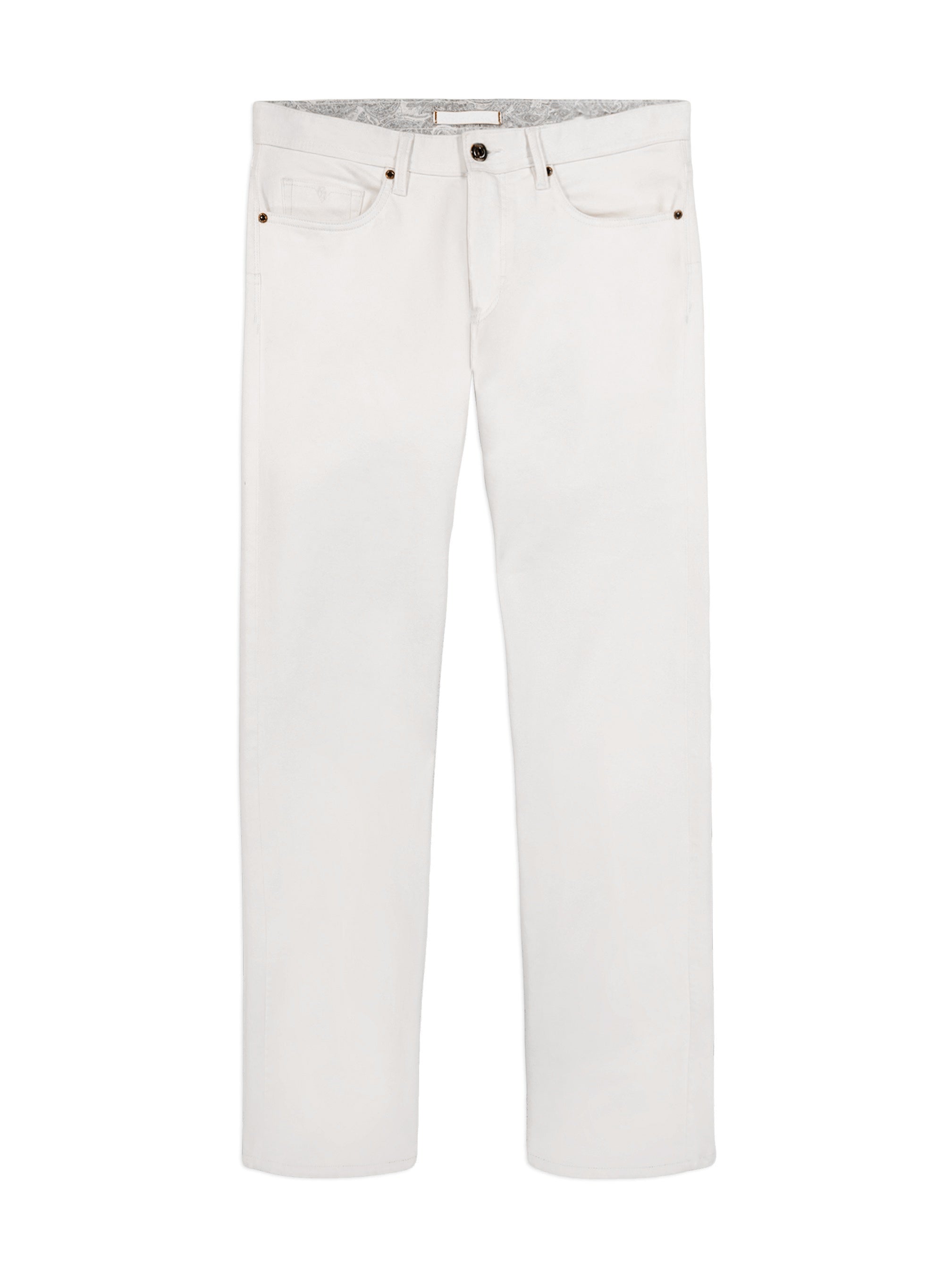White jeans on a white background