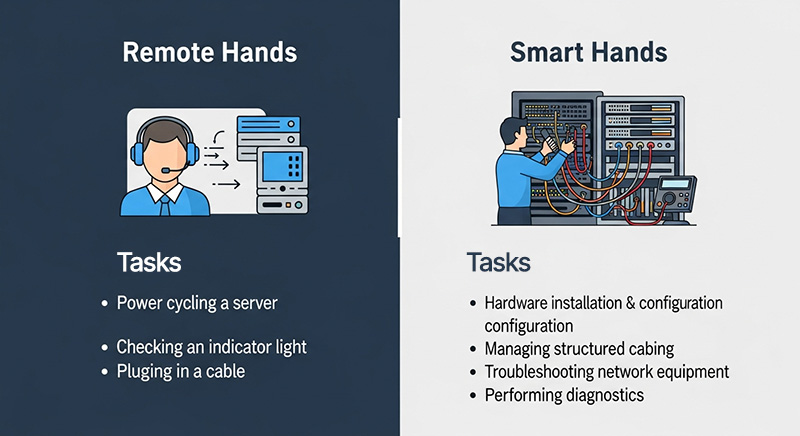 Remote Hands vs. Smart Hands
