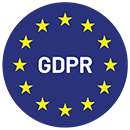 GDPR logo representing compliance with European Union data protection and privacy regulations.